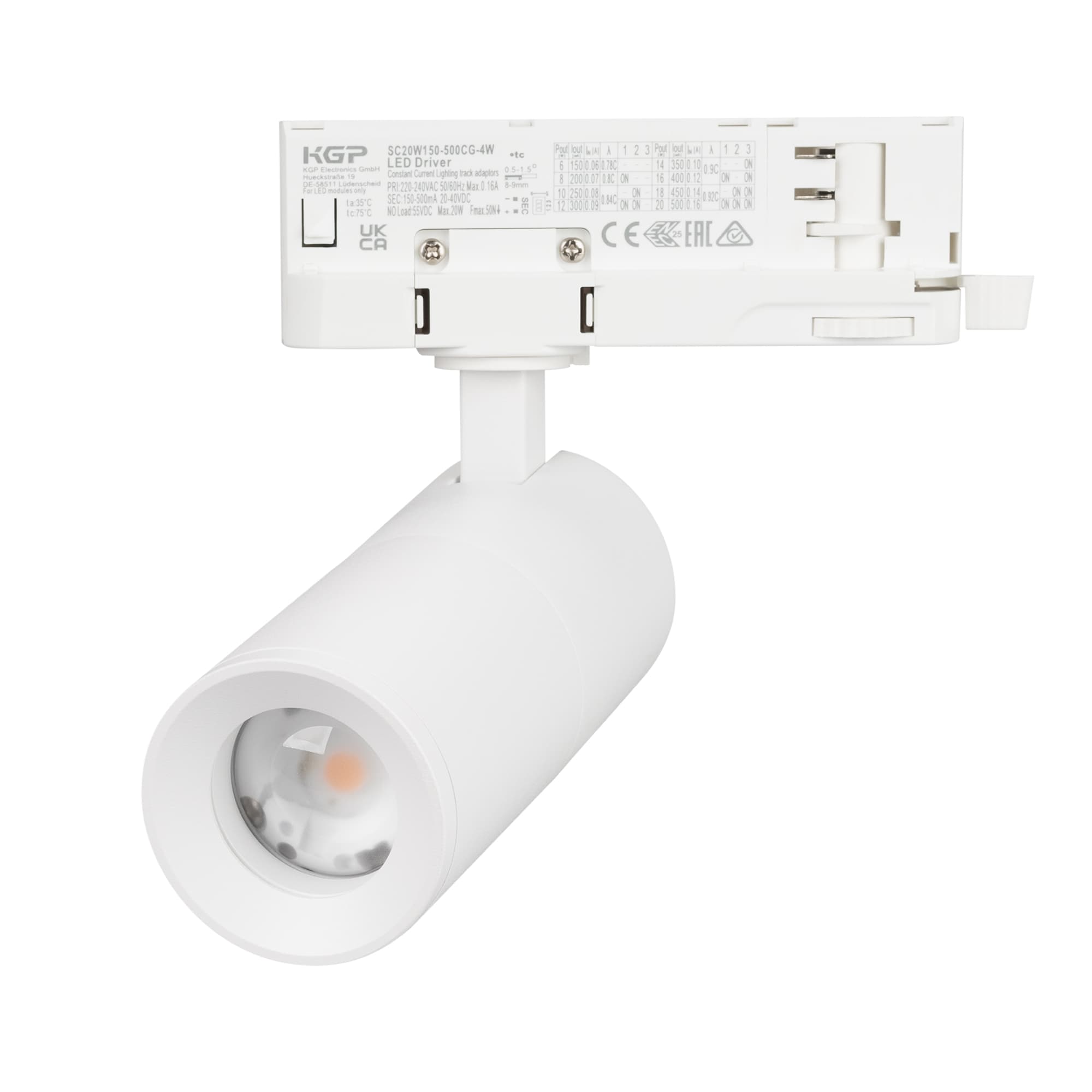 Светильник LGD-ARTEMIS-TRACK-4TR-R55-12W Day4000 (WH, 8-80 deg, 230 В) (IP20 Металл, 5 лет)