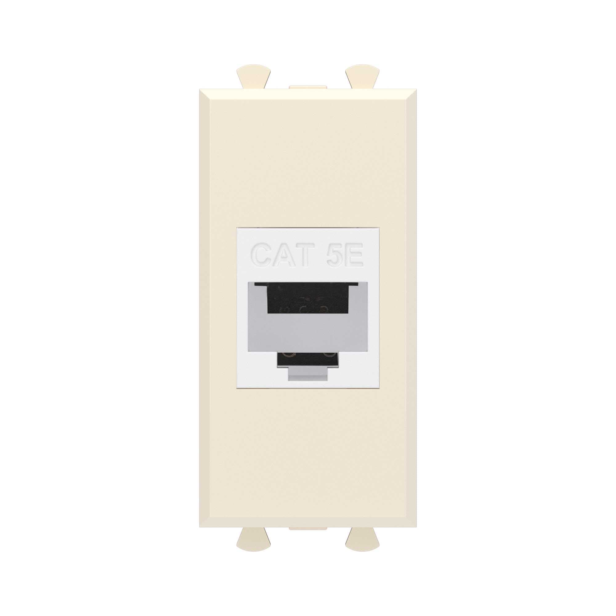 Avanti Компьютерная розетка RJ-45 без шторки модульная, кат.5е,  Ванильная дымка, 1 модуль
