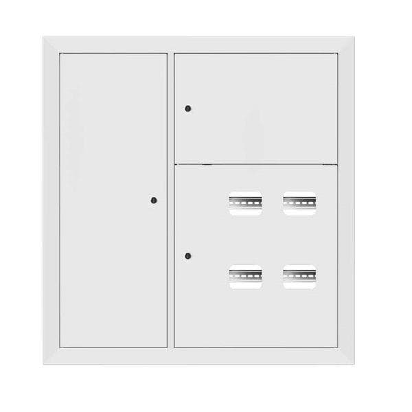 Щит этажный 4 кв. RAL9003 со слаботочным отсеком слева (1000х950х160) PROxima