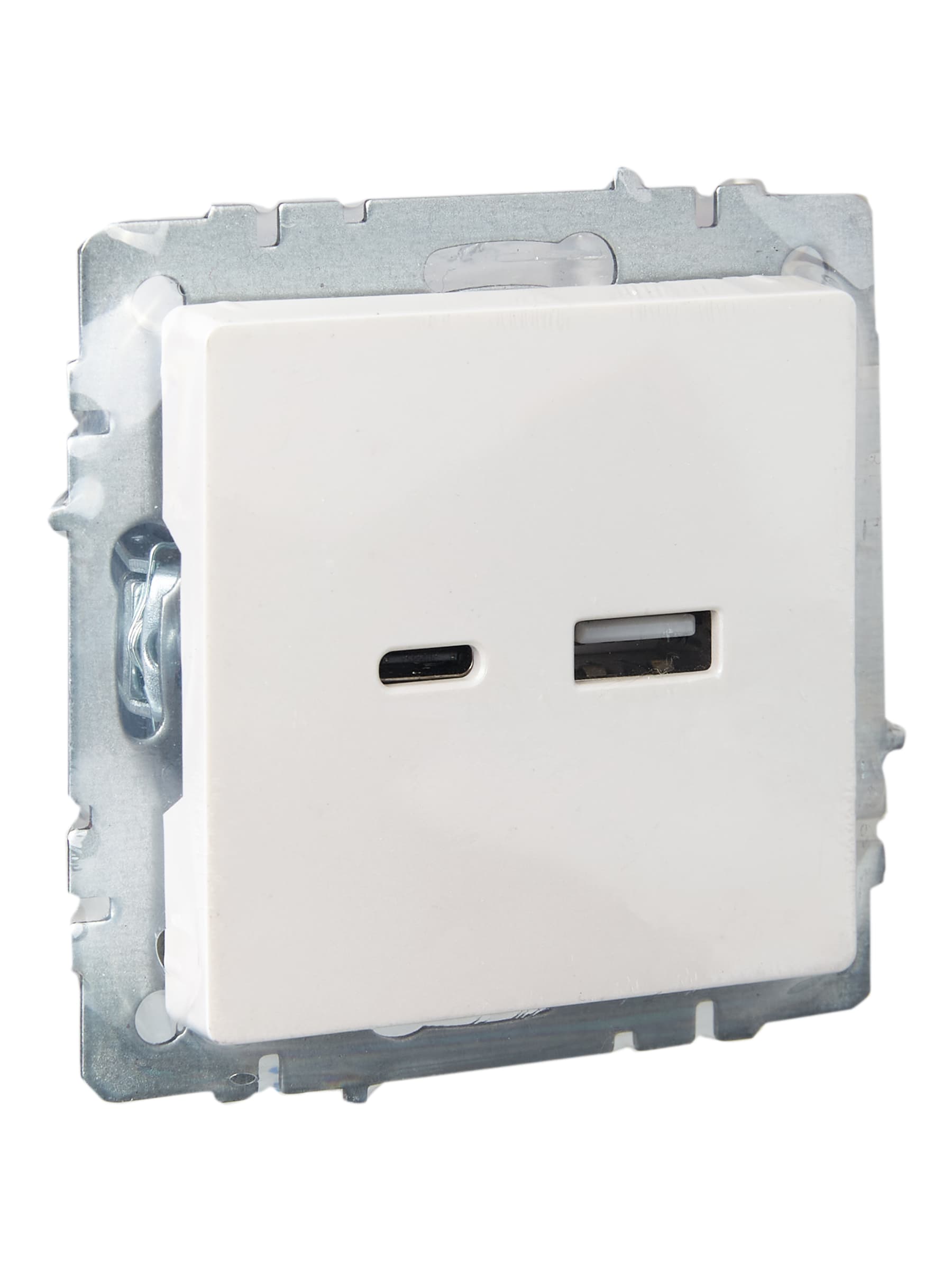 BRITE Розетка USB A+C 18Вт РЮ11-1-БрЖ жемчуг