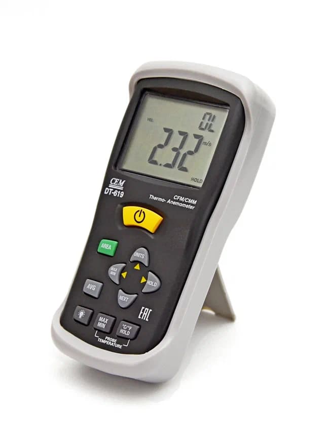 Измеритель скорости воздуха и температуры DT-619