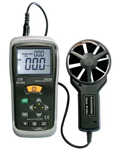 Измеритель скорости воздуха и температуры DT-619