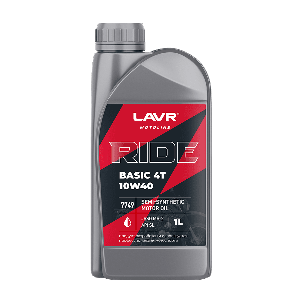LAVR MOTO Моторное масло RIDE BASIC 4T 10W40 SL, 1 л