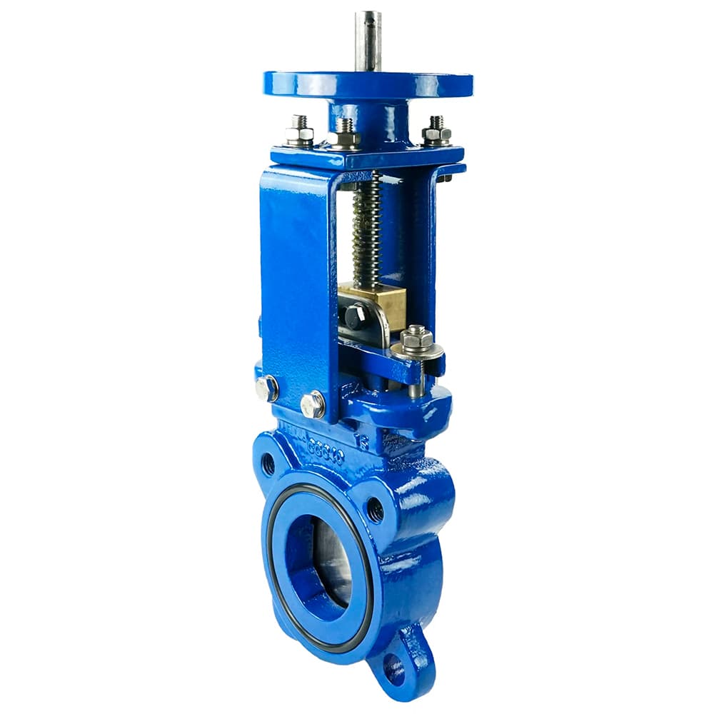 Задвижка шиберная ножевая GGG40-SS304-NBR-2W-ISOF10 Ду50 Ру16 с невыдвижным шпинделем, корпус GGG40, нож SS304, уплотнение NBR, направление рабочей среды 2-стороннее, с ISO-фланцем под привод, шток 16, F10