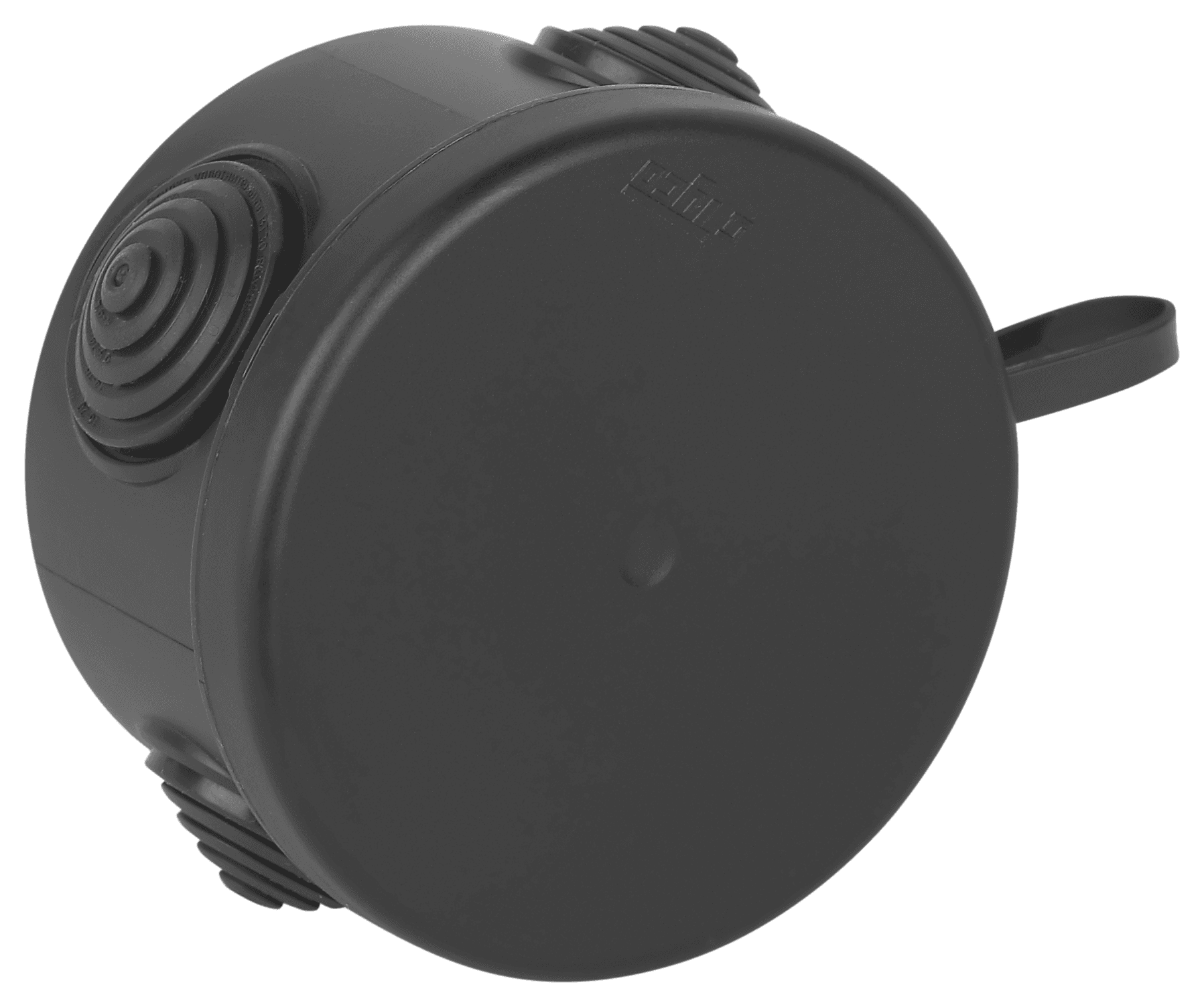 Коробка распределительная для открытой проводки 70x50 мм черная IP55