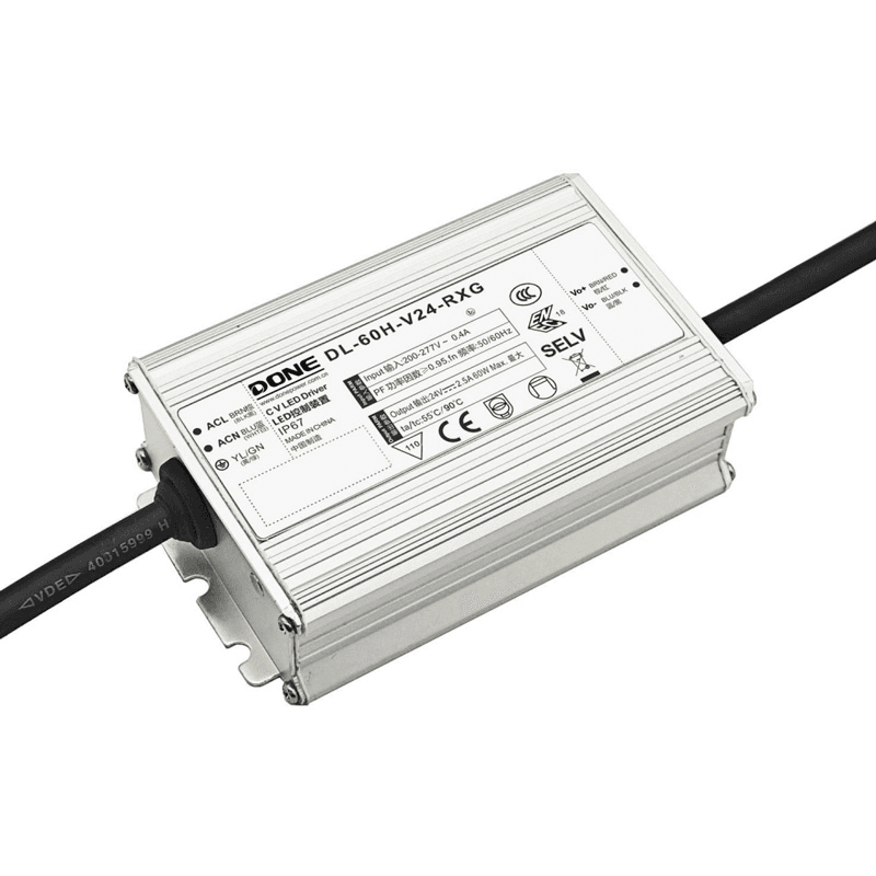 Драйвер 60Вт 24V для светодиодной ленты DONE POWER DL-60H-V24-RXG IP67 105x63x32 мм