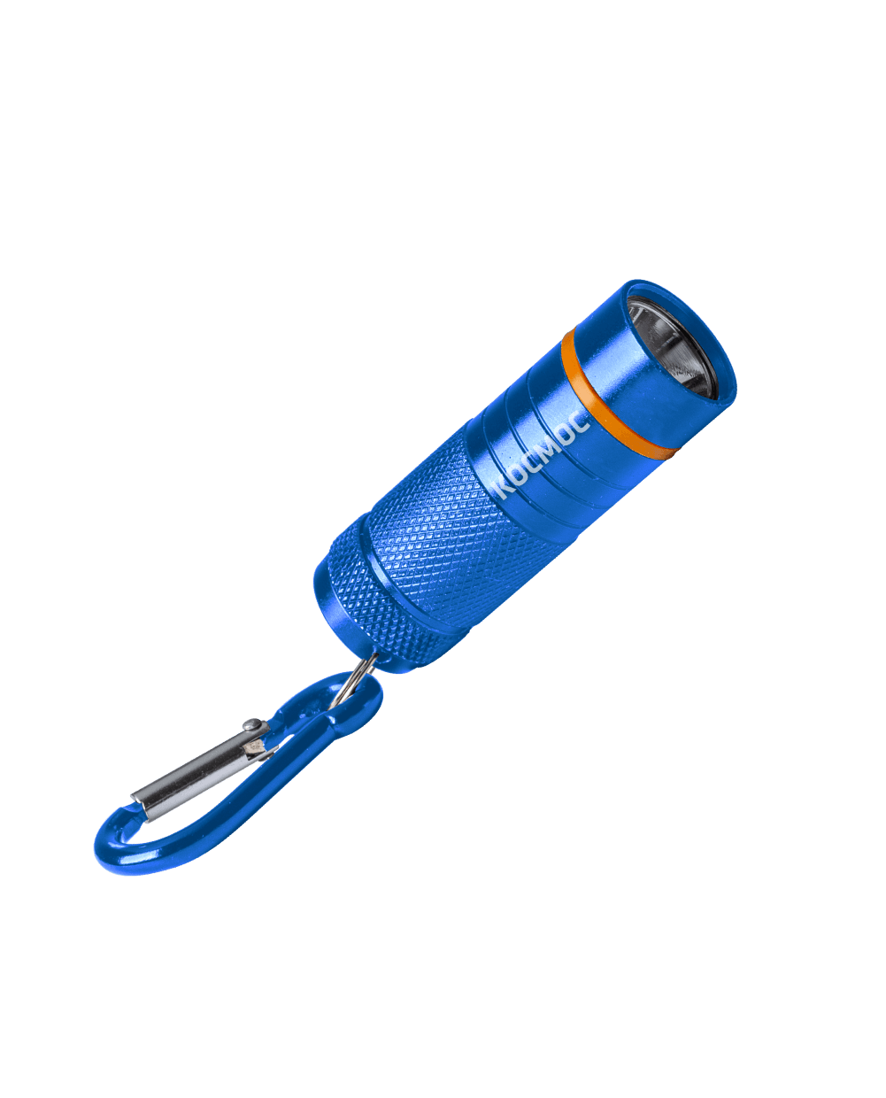 Фонарь брелок 1Вт LED/4xLR44 входят в комплект/корпус анодированный алюминий/карабин, КОСМОС