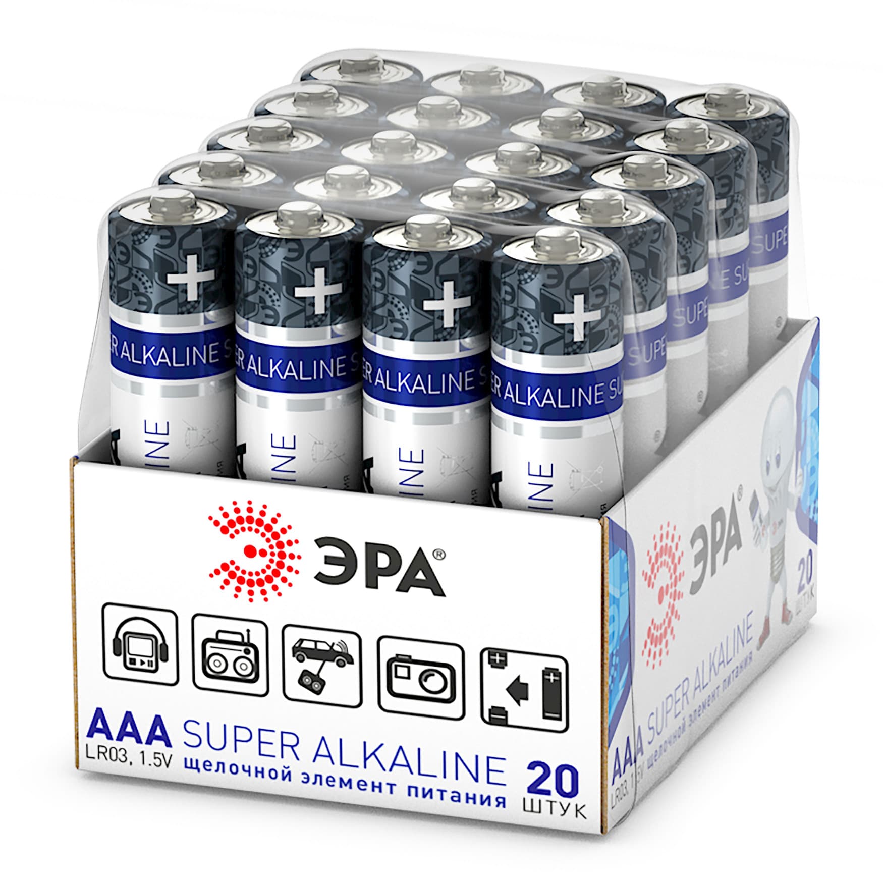 Элемент питания батарейки LR03-20 bulk SUPER Alkaline (20/480/20160)