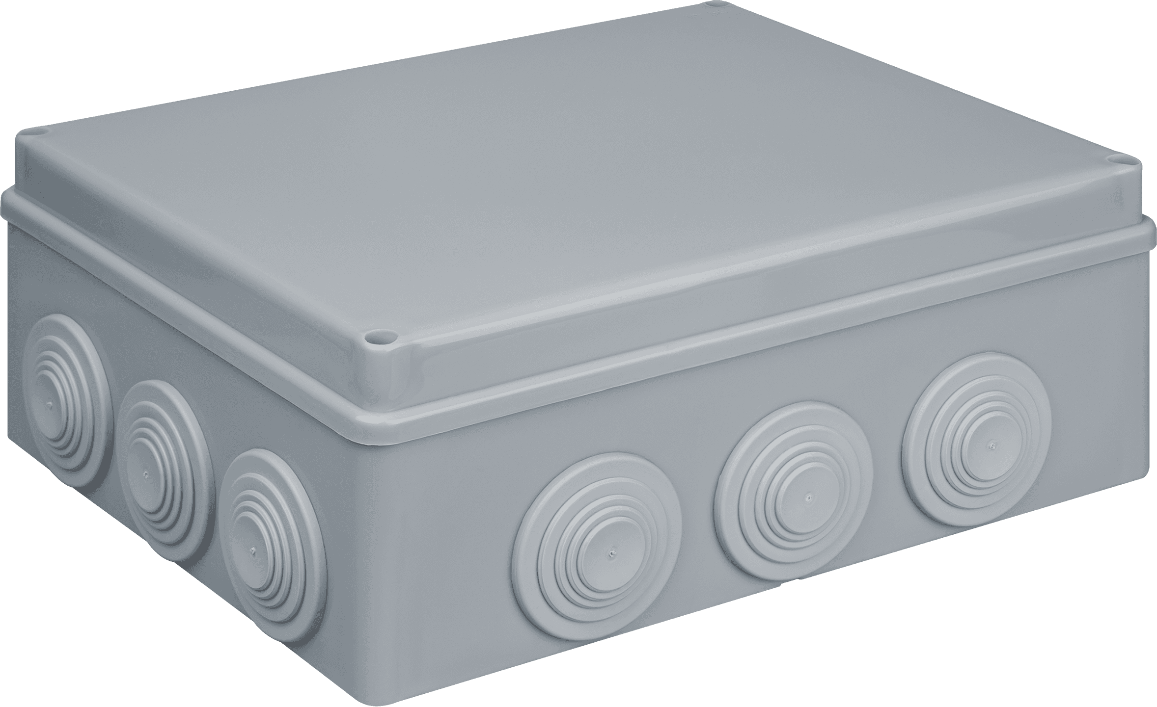 Коробка NSS-DB-240-190-90-12-GR распаячная открытого монтажа с мембранами 240х190х90