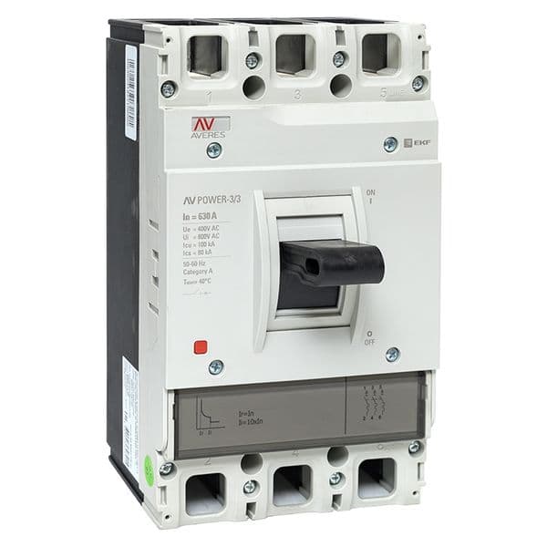 Выключатель автоматический AV POWER-3/3 630А 100kA TR AVERES