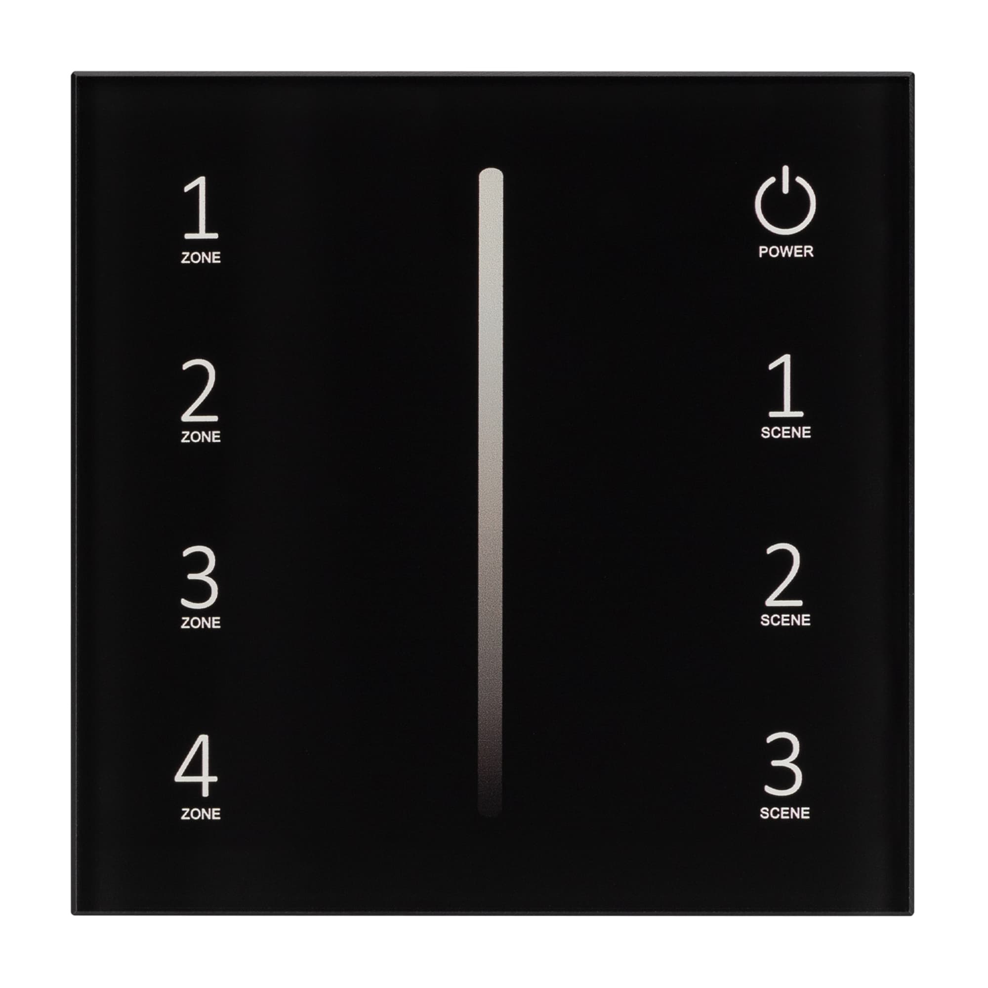 Панель SMART-P34-DIM-IN Black 230V, 0-10V, Sens, 2.4G ARL, IP20 пластик, 5 лет