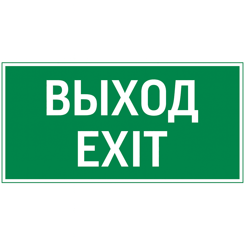 Пиктограмма Vault SST ВЫХОД EXIT 150х300 мм