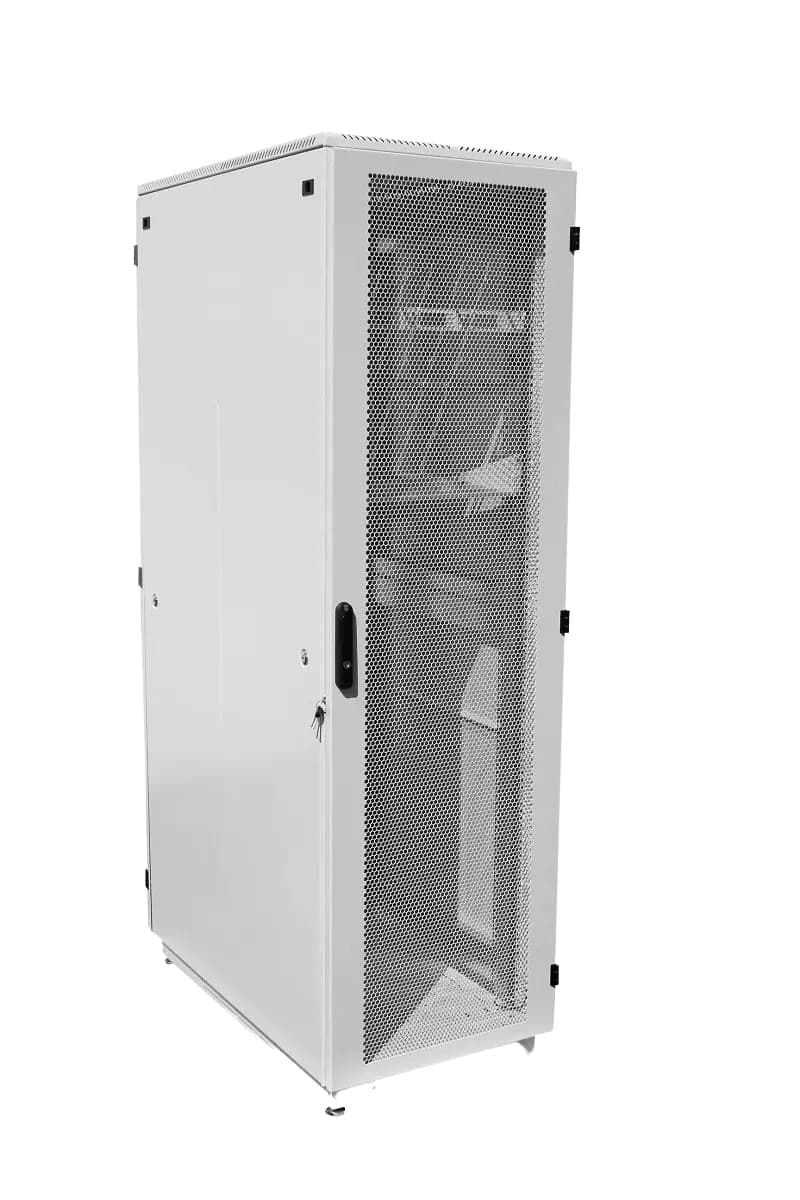 Шкаф телекоммуникационный напольный 42U (600х1000) дверь перфорированная