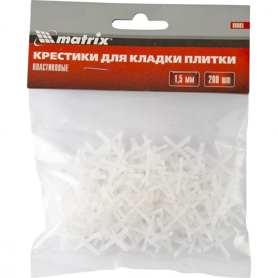 Крестики, 1,5 мм, для кладки плитки, 200 шт.