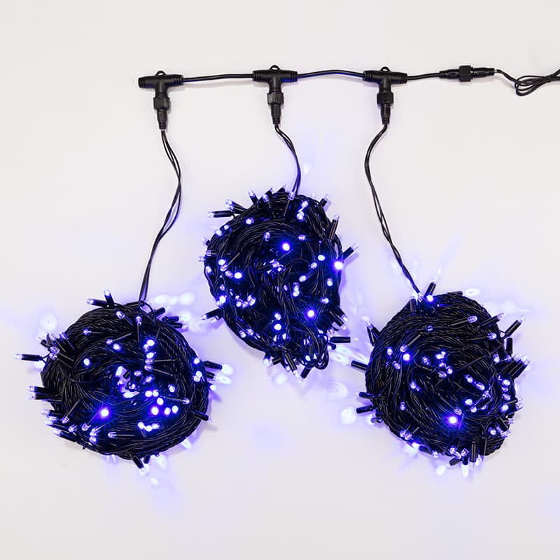 Гирлянда LED ClipLight 24 V, 3 нити по 20 м, свечение с динамикой, диодов Синий
