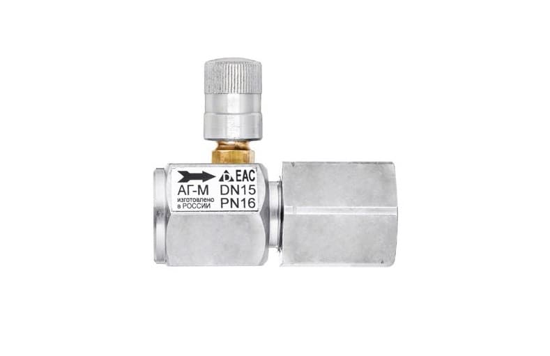 клапан запорный кнопочный аг-м 1/2'- м20х1,5 внутр.-внутр. нормально закрытый с накидной гайкой