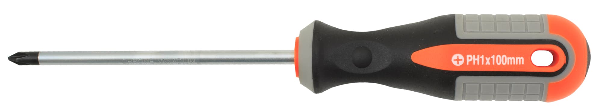 Отвертка стержневая крестовая ROUND GRIP, PH1x100 мм