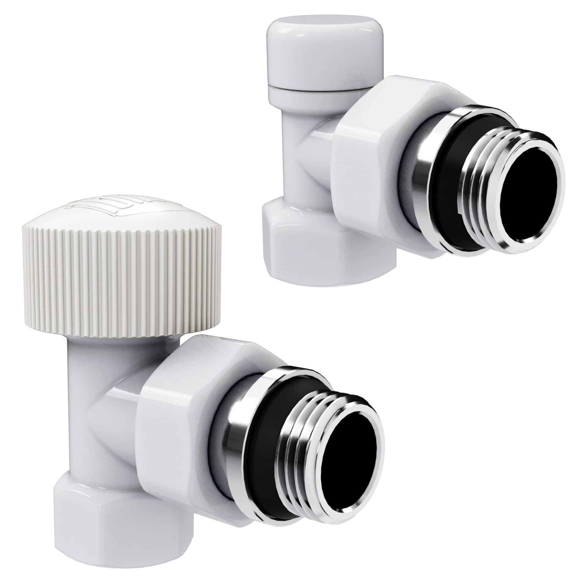 "Набор термостатический угловой Royal Thermo Design 1/2""М30х1,5 (Белый)"