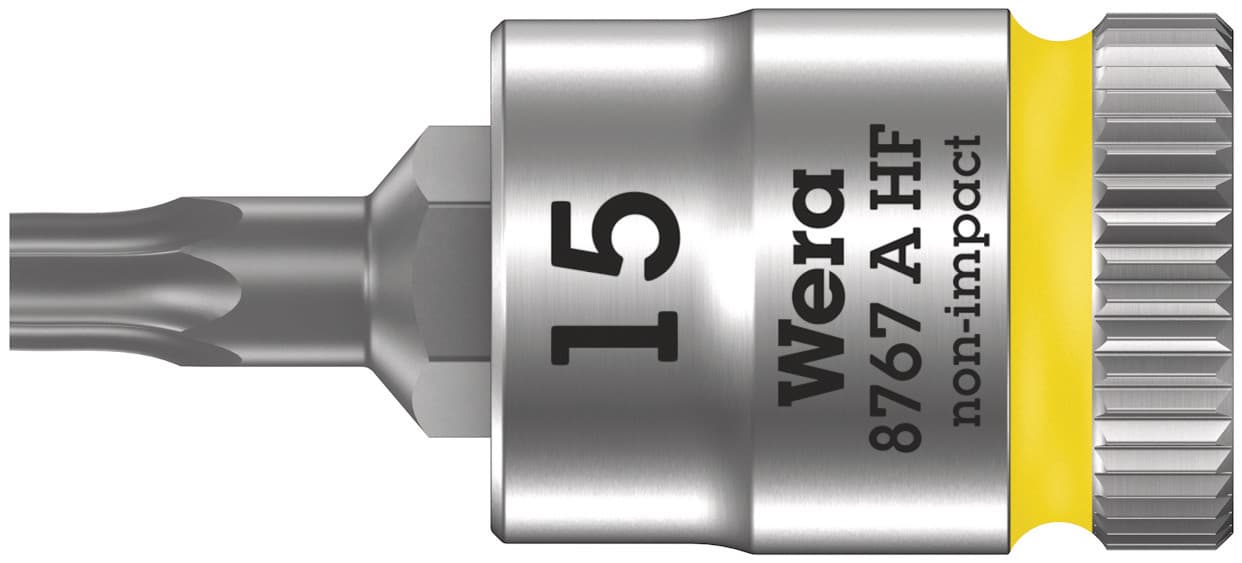 Головка торцевая 8767 A HF TORX Zyklop со вставкой DR 1/4 с функцией фиксации крепежа TX 15X28 мм