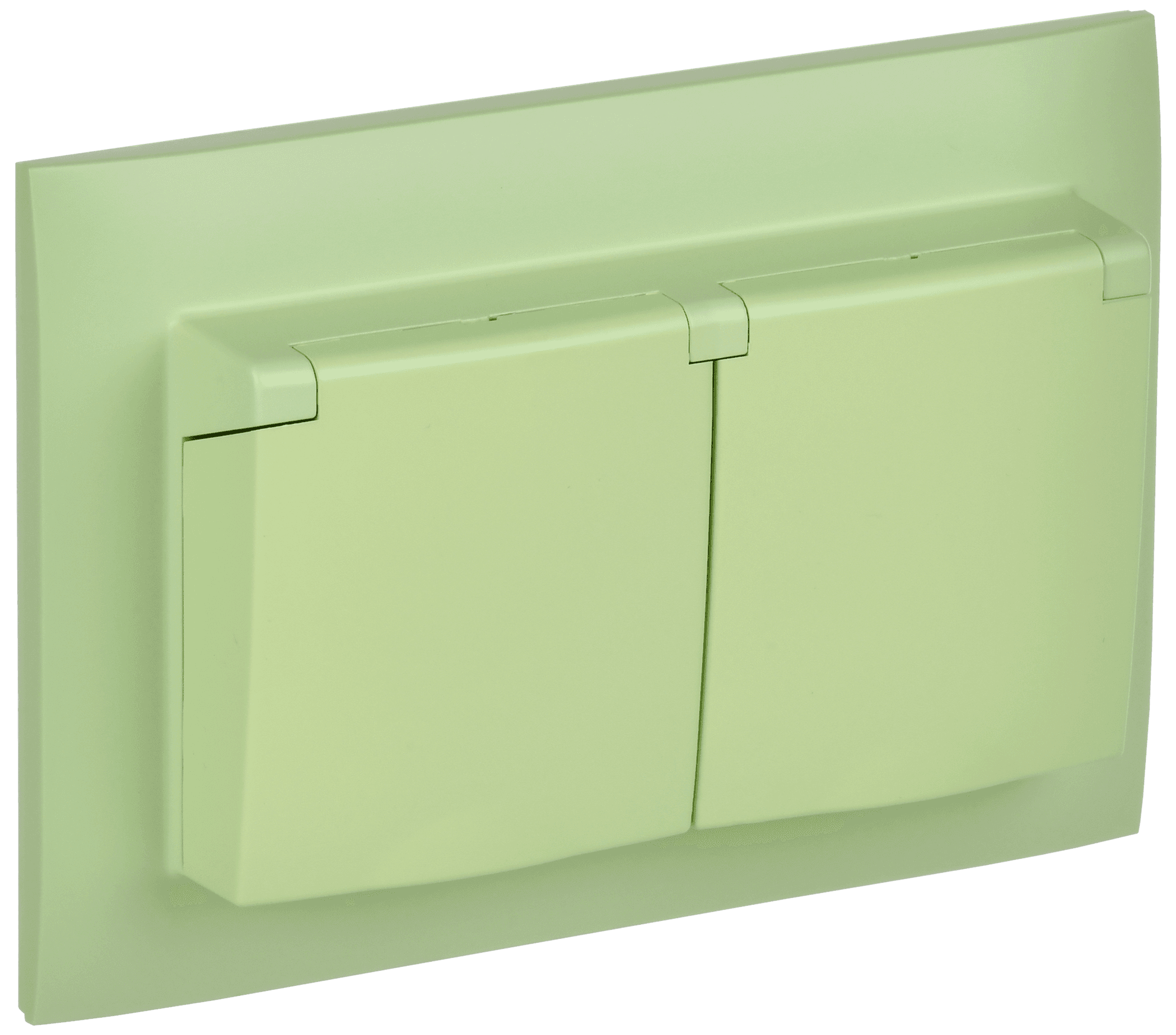 SKANDY Розетка 2-местная и крышкой 16А в сборе IP44 SK-R12G мятный IEK