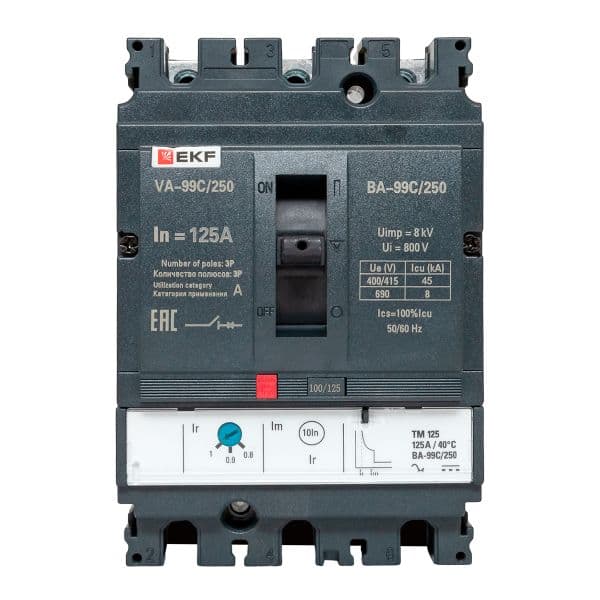 Выключатель автоматический ВА-99C 250/125А 3P 45кА