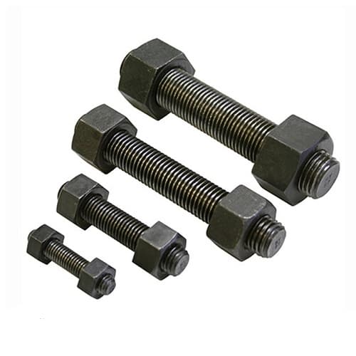 Шпилька М12-6gх90/90.88.40Х полнорезьбовая ГОСТ   22032-76 с 2мя гайками М12-6Н.8.40Х ГОСТ 5915-70