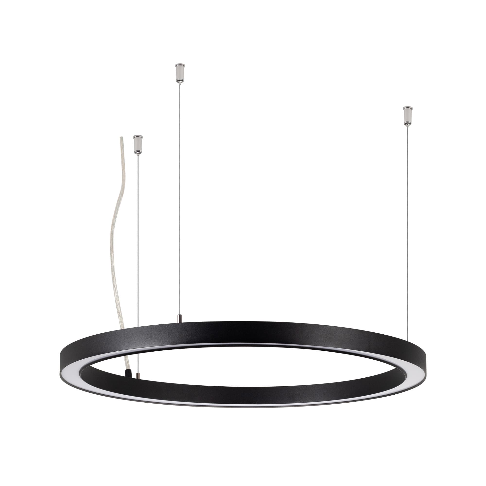 Светильник SP-CIRCLE-HANG-O3535-D600-35W Warm3000 RAL9005 120 deg 230V IP40 LED алюминий