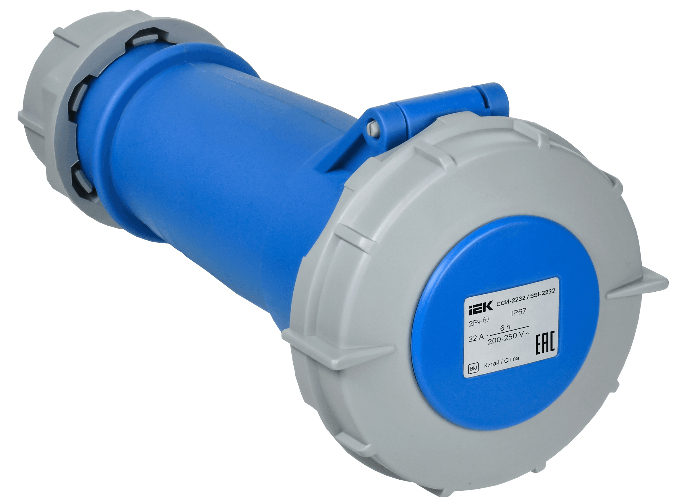 Розетка переносная ССИ-2232 32А-6ч 220В 2P+PE IP67 IEK
