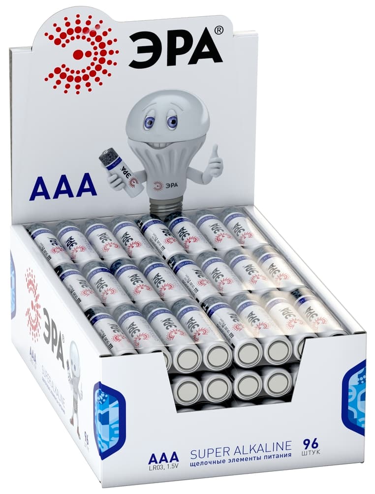 Элемент питания батарейки LR03-4S promo-box SUPER Alkaline (96/384/36864)