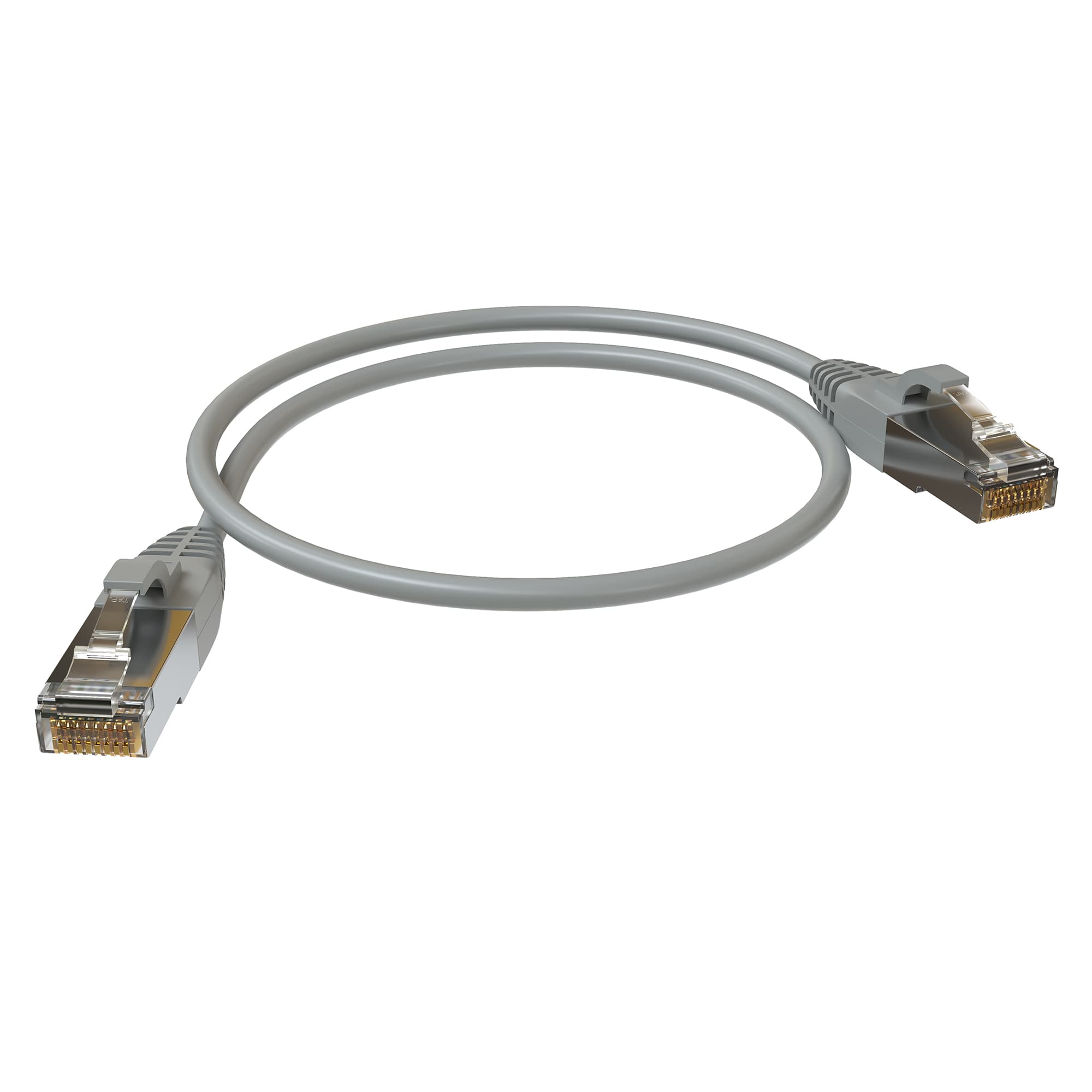 Патч-корд F/UTP, категория 5е, 2xRJ45, экранированный, серый, LSZH, 0.5 м