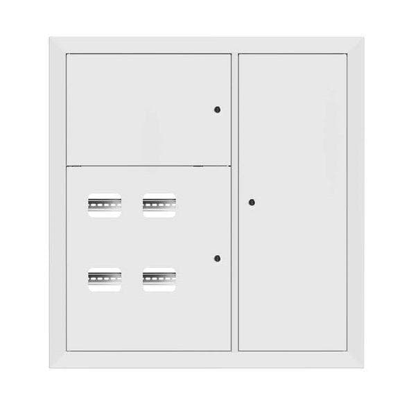 Щит этажный 4 кв. RAL9003 со съемной рамой (1000х950х160) Basic