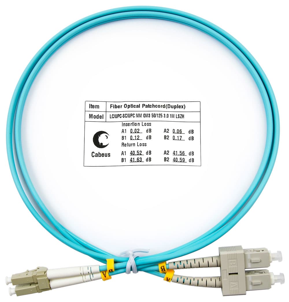 Патч-корд оптический duplex 1м LC-SC 50/125MM OM3 LSZH
