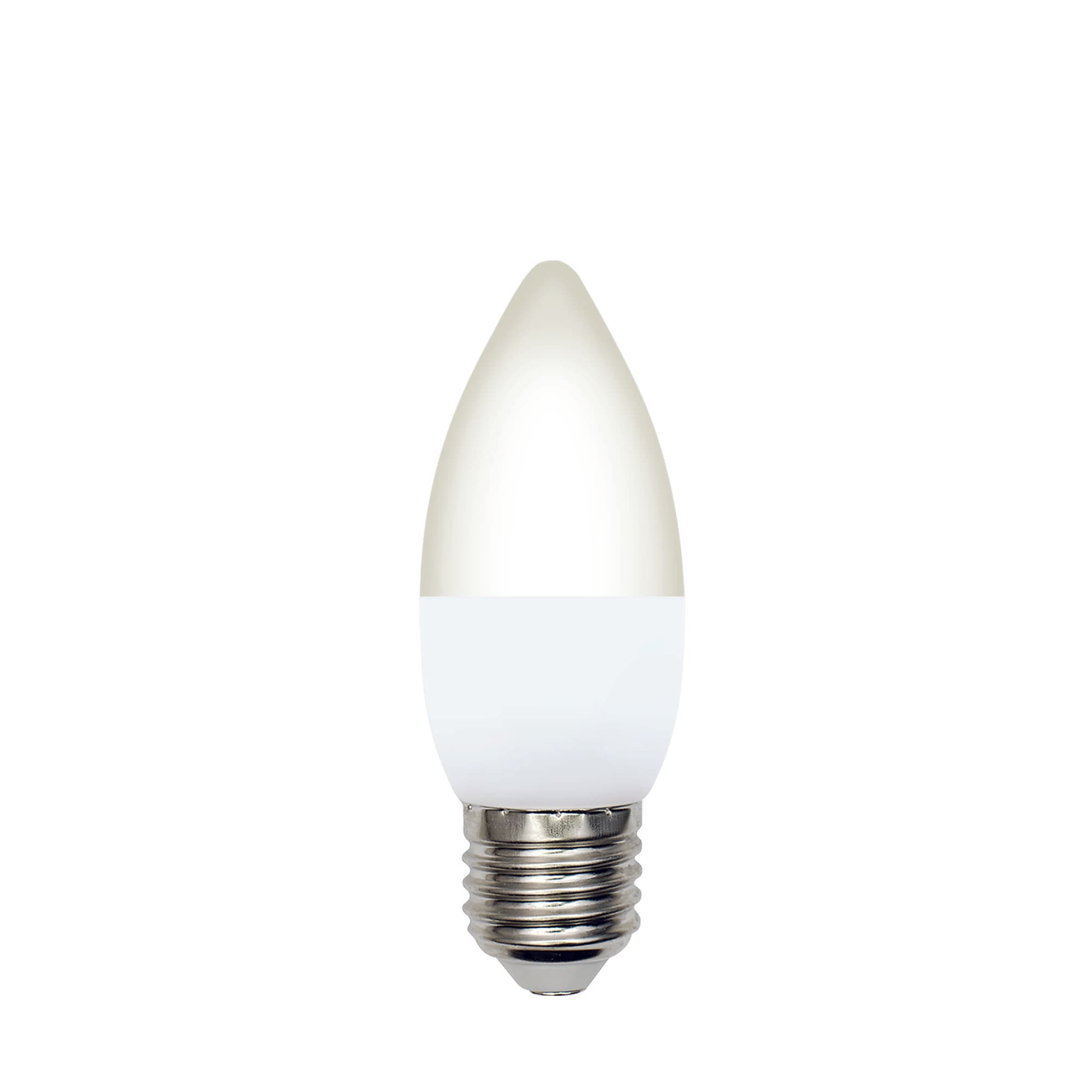 Лампа светодиодная Форма свеча матовая Белый свет 4000K LED-C37-6W/4000K/E27/FR/SLS