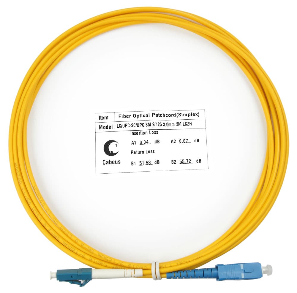 Патч-корд оптический simplex 3м LC-SC 9/125 sm LSZH