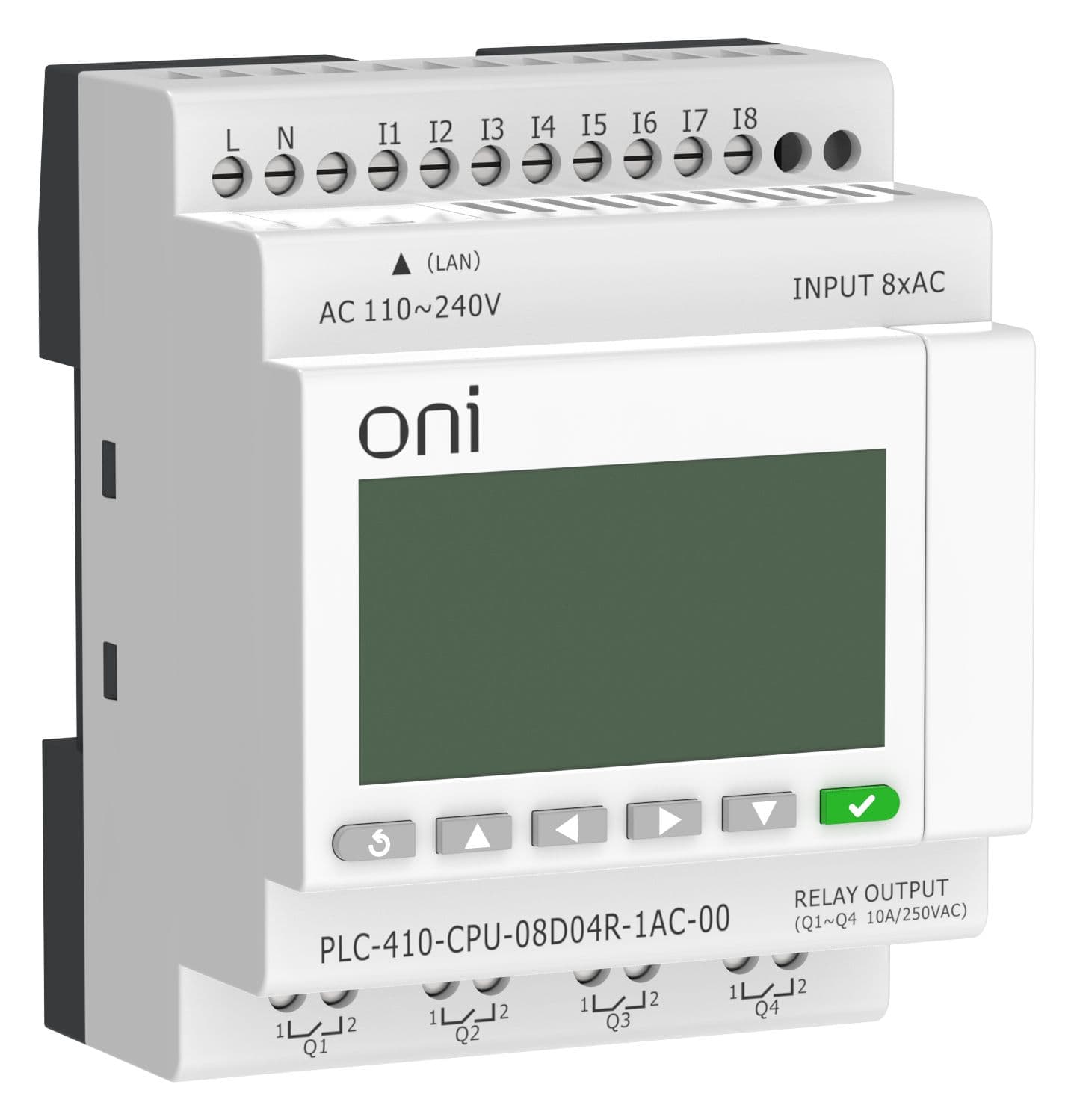 Модуль ПЛК 410 ЦПУ 8 DI 4 RO 220В AC с Ethernet портом с экраном
