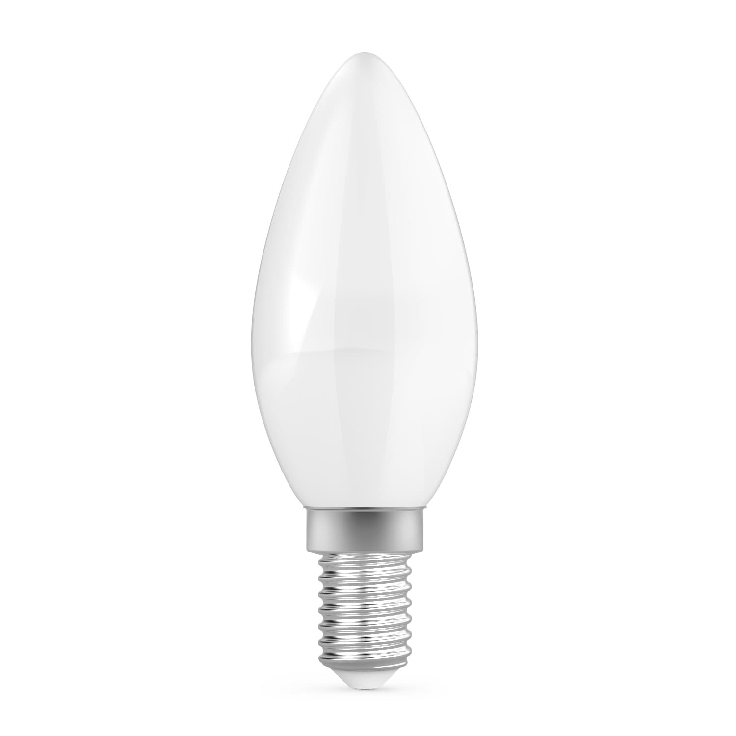 Лампа светодиодная филаментная LED 4.5 Вт 400 лм 4100К свеча нейтральный E14 AC 220В матовая колба Basic