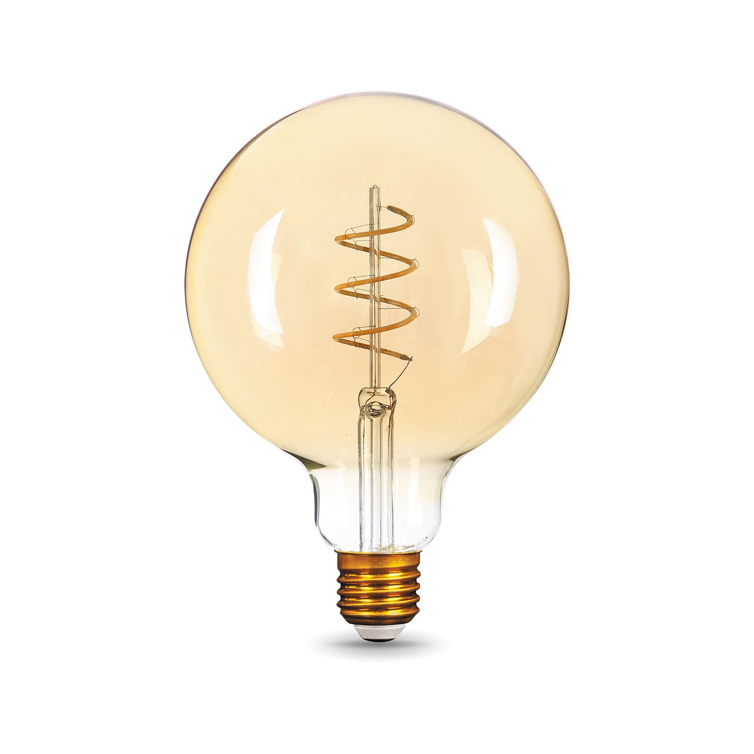 Лампа светодиодная филаментная LED 6 Вт 360 лм 2400К шар G125 теплый E27 AC 220В золотистая колба Black Filament