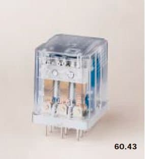 Реле общего назначения PCB, Контакты AgNi, 3CO 10A