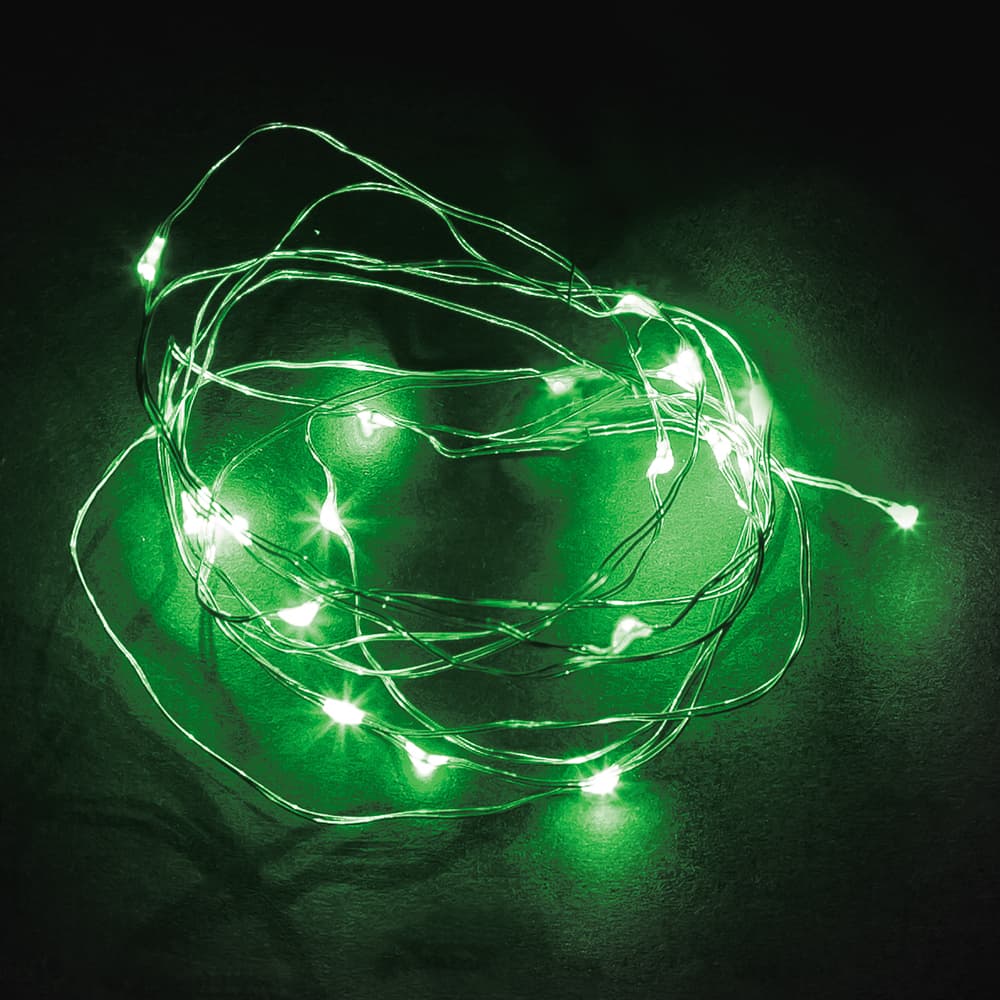 Гирлянда линейная LED зеленый 2 м от батареек