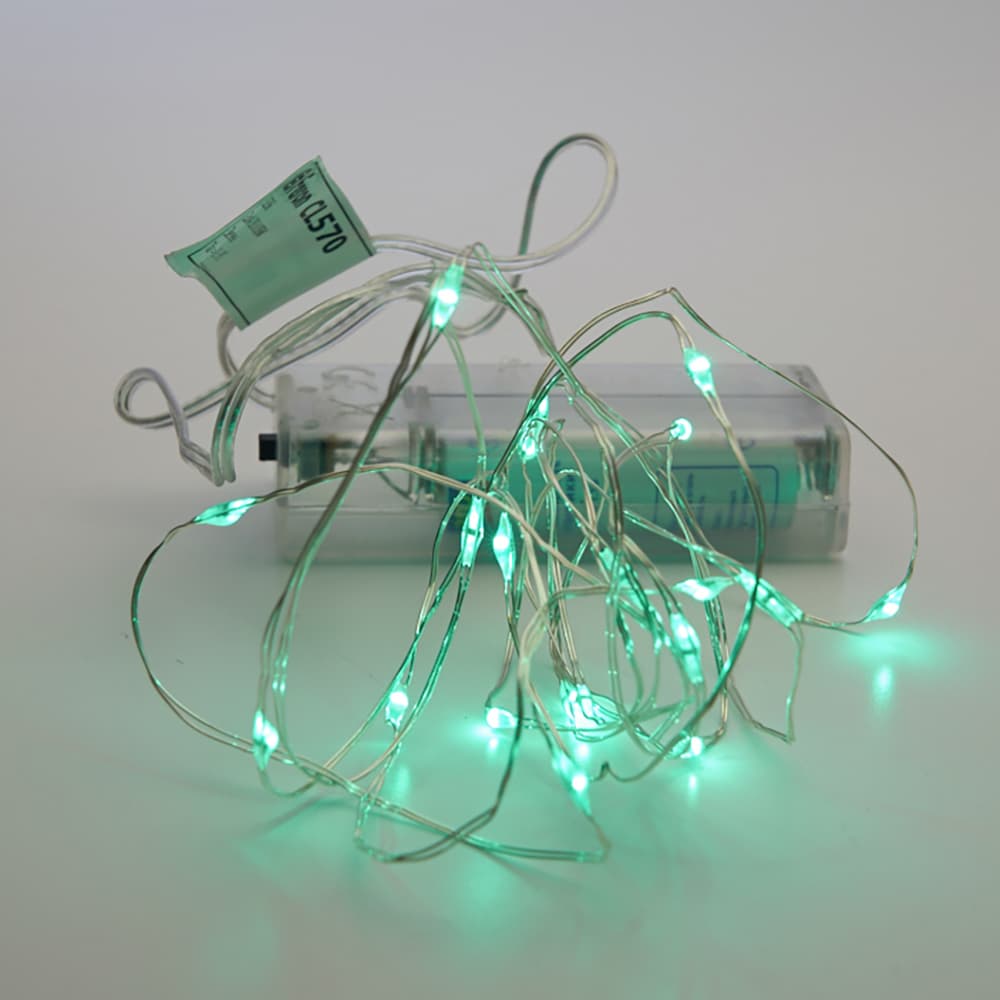 Гирлянда линейная LED зеленый 2 м от батареек
