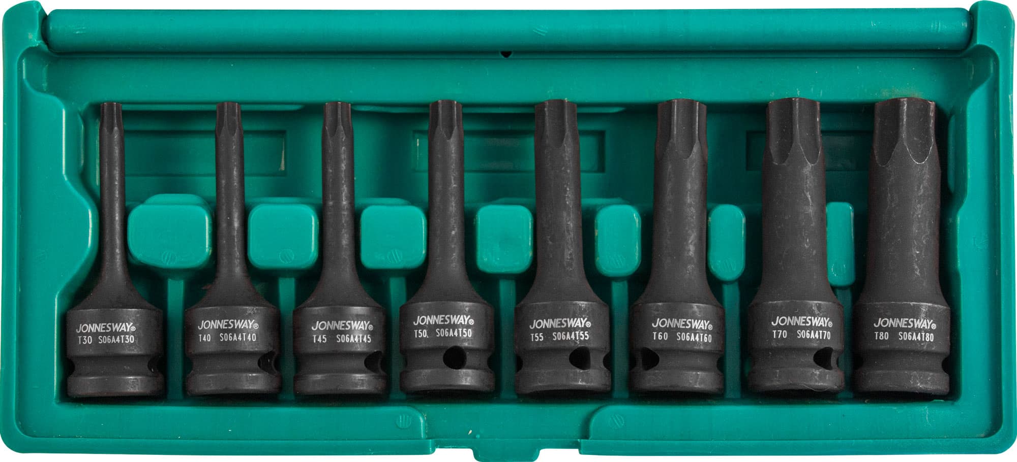 Набор ударных головок ''TORX'' 1/2DR''Т30- T80 78мм, 8 предметов