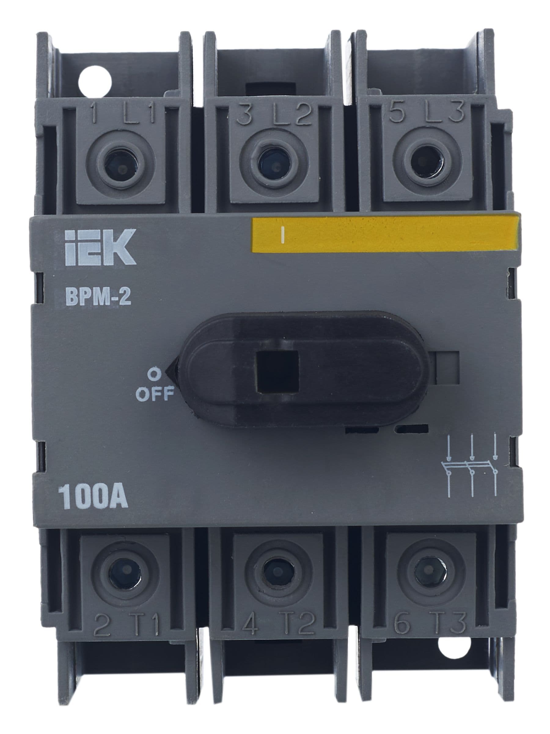 Выключатель-разъединитель модульный ВРМ-2 3P 100А IEK