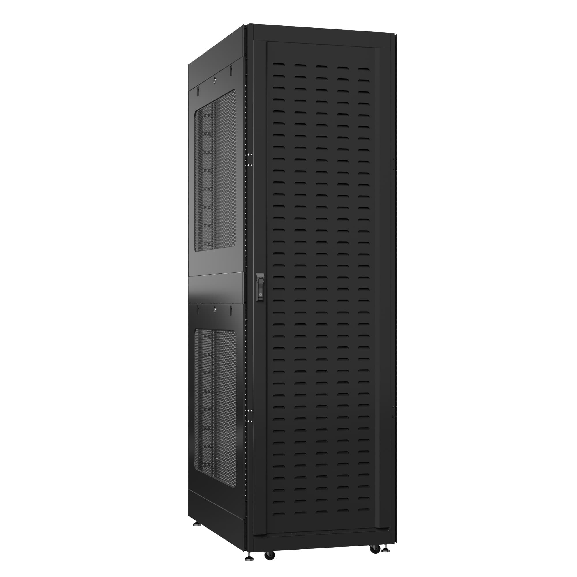 Шкаф серверный 42U 800х1200 передняя дверь: протект IP41. задняя дверь: без. боковые панели: перфорированные. цвет: черный RAL9005 