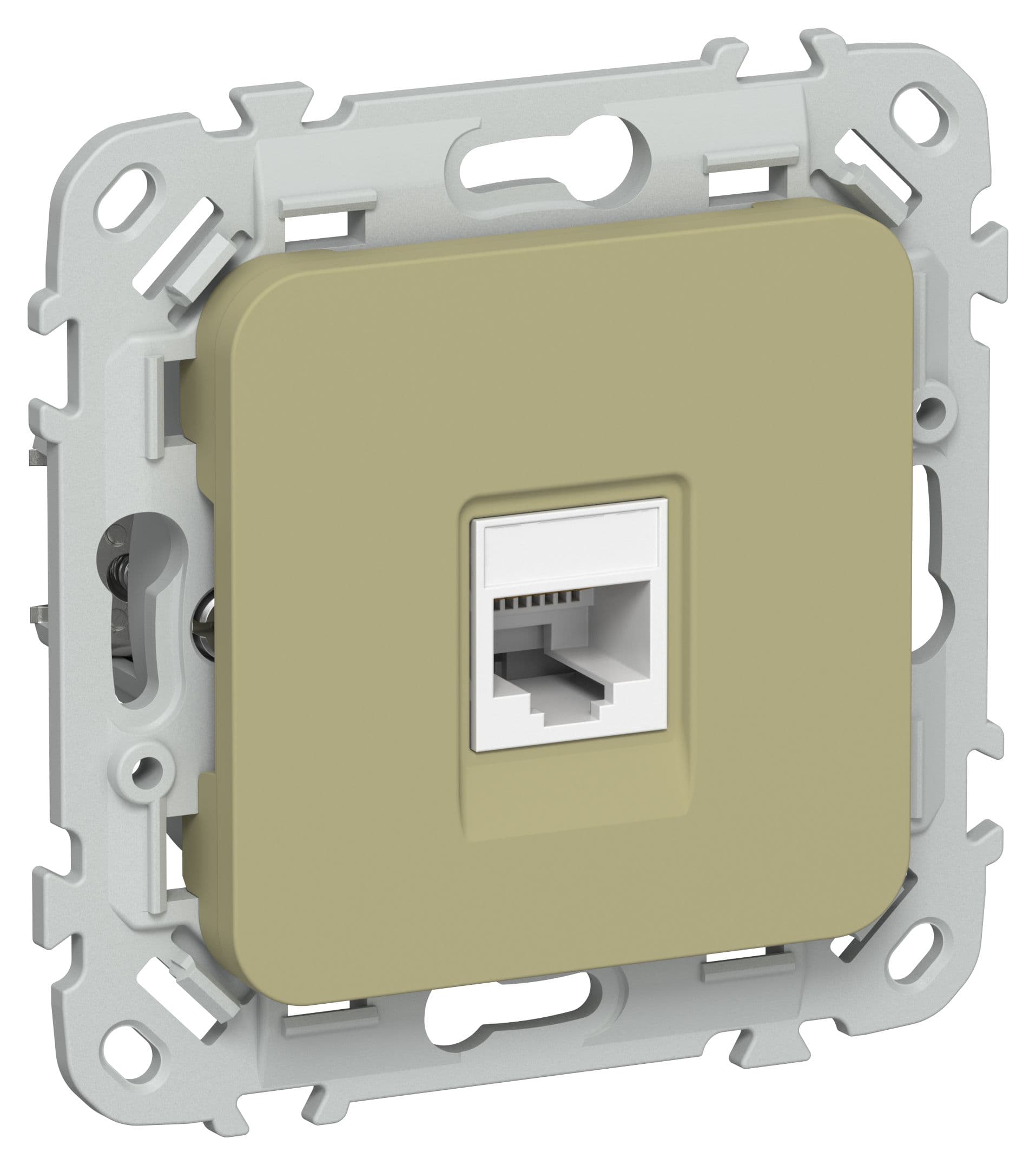 FLITE Розетка компьютерная RJ45 категория 6 UTP РК6-1-0-ФлО оливковый IEK
