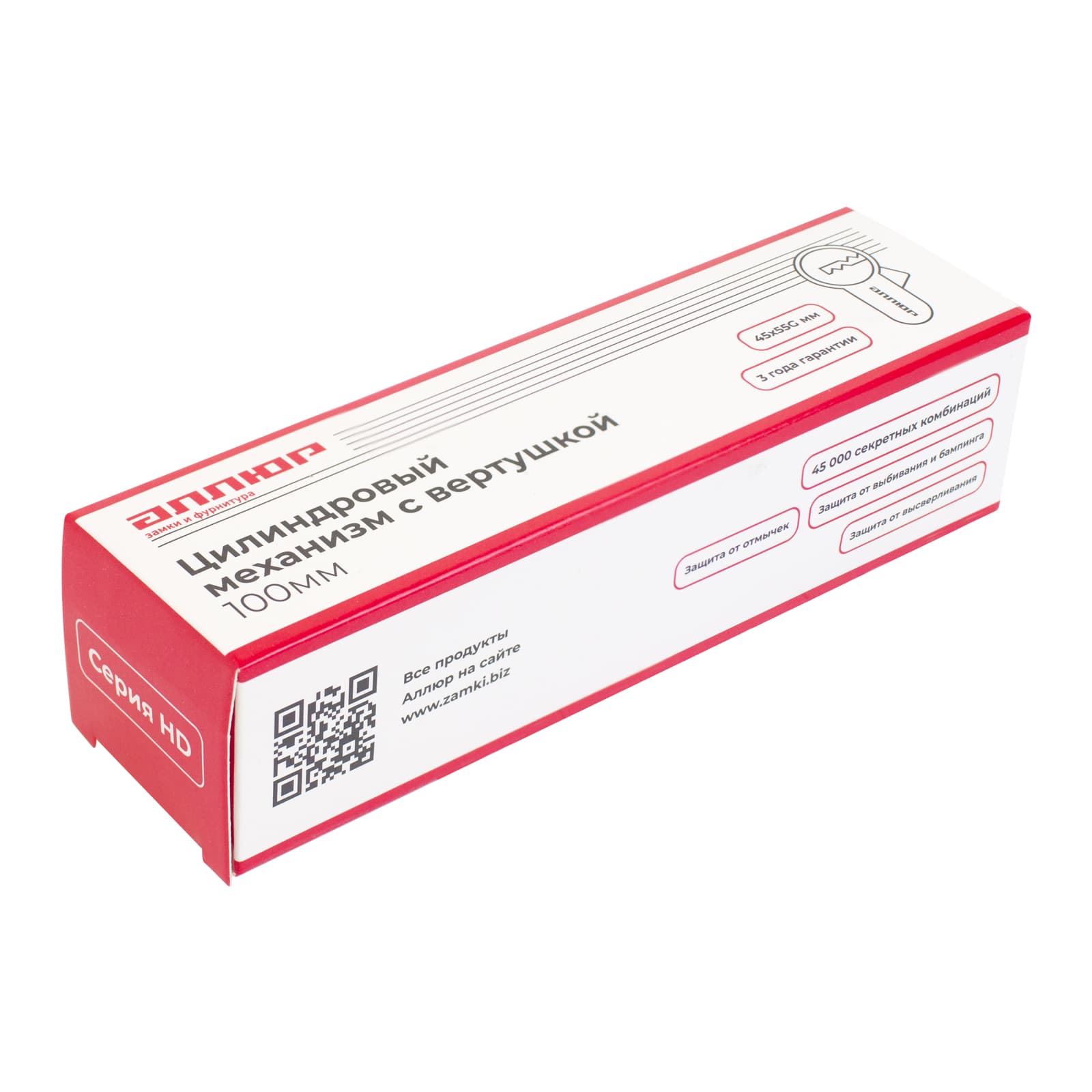 Цилиндровый механизм АЛЛЮР HD FG 100-5К CP (45х55G) хром