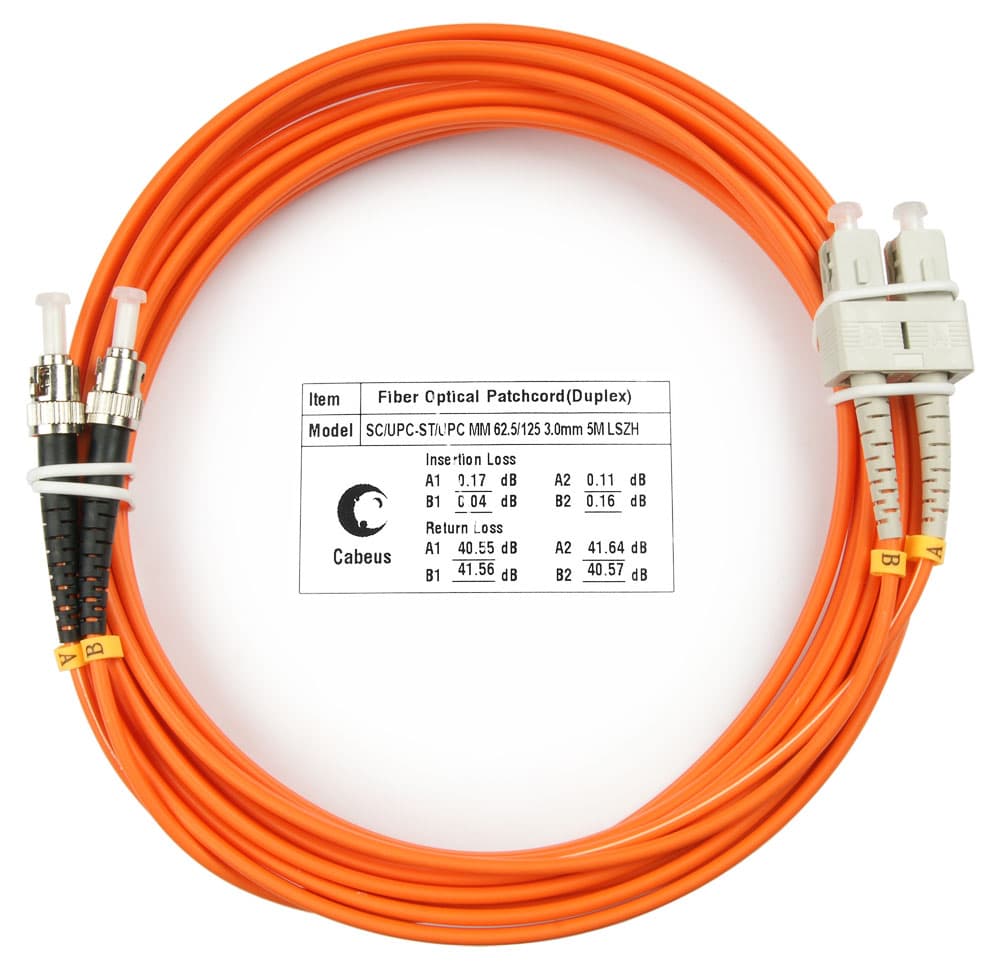 Патч-корд оптический duplex 7м SC-ST 62,5/125MM LSZH