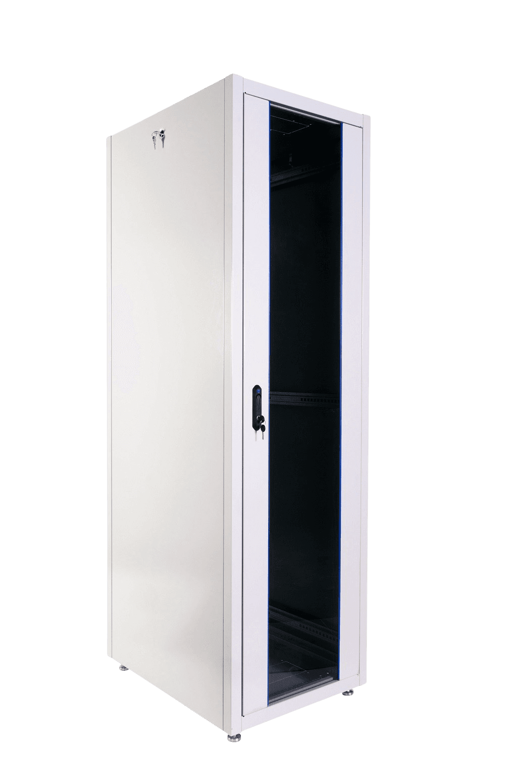 Шкаф 19'' телеком напольный ЭКОНОМ 48U (800 х 800) дверь стекло, дверь металл