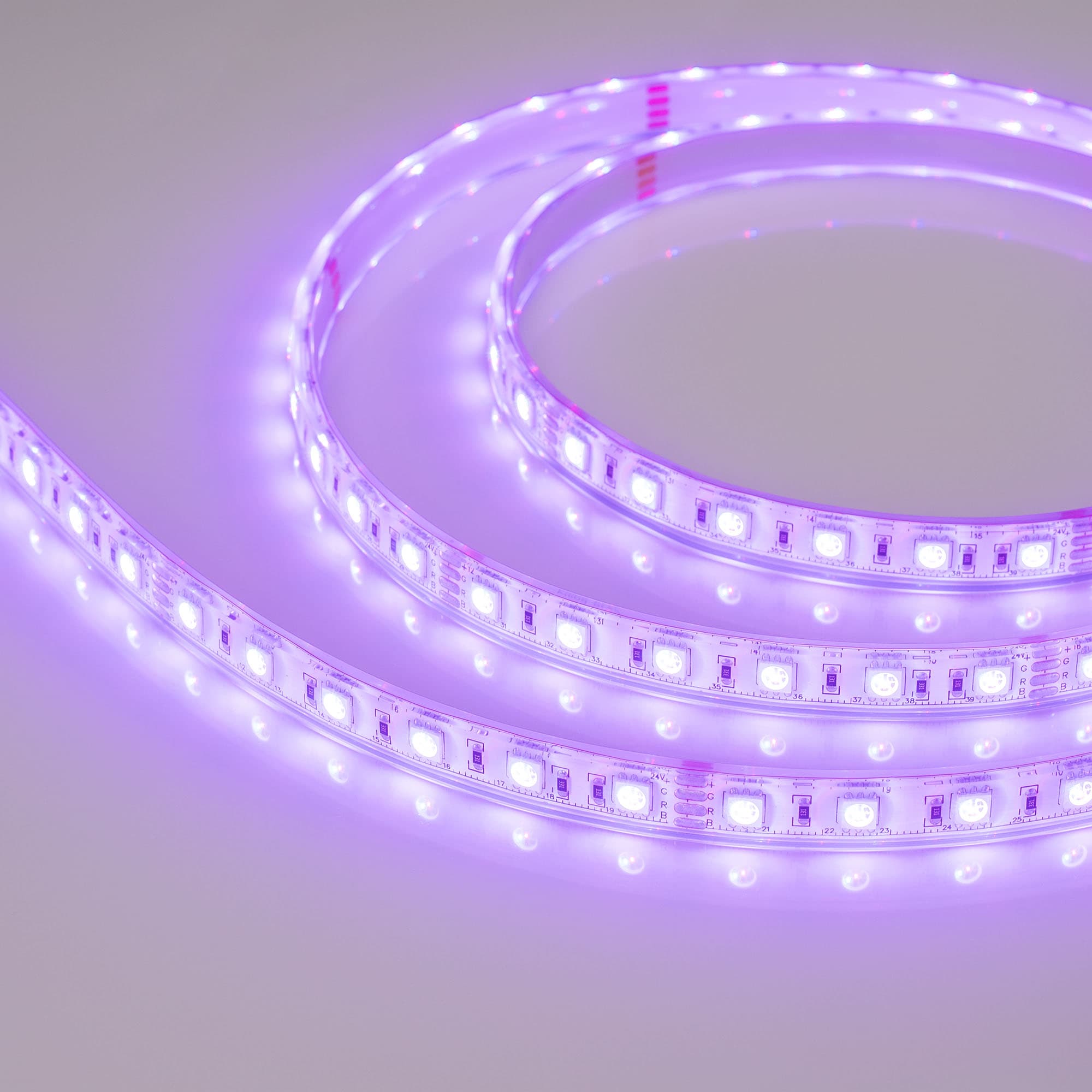 Лента светодиодная 14.4 Вт/м 24В RGB IP68 60LED/м RTW-B60-10-13mm SMD 5060 5 м герметичная
