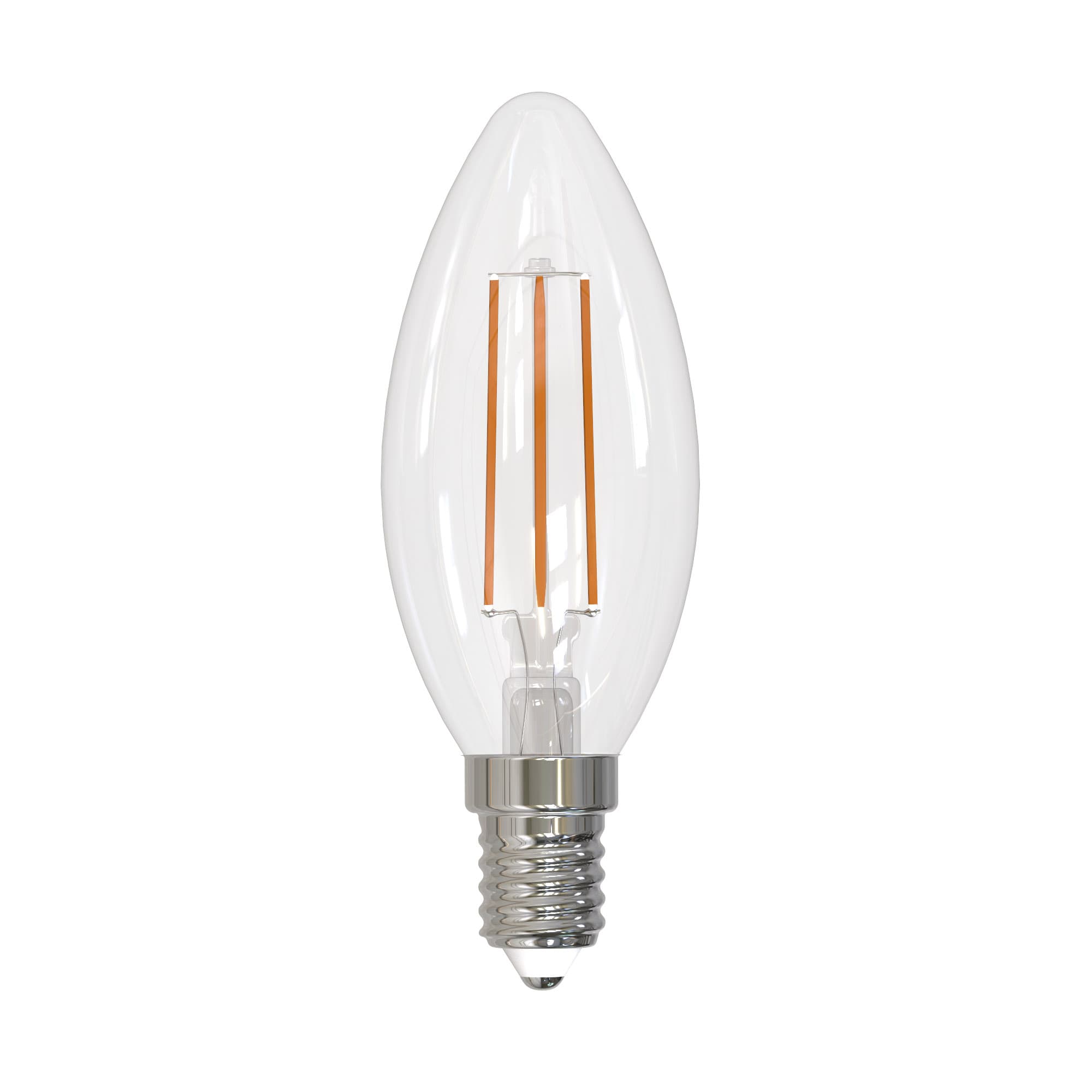 Лампа светодиодная LED-C35-11W-3000K-E14-CL PLS02WH Форма свеча, прозрачная, Серия Sky, Теплый белый свет 3000К. Картон, ТМ