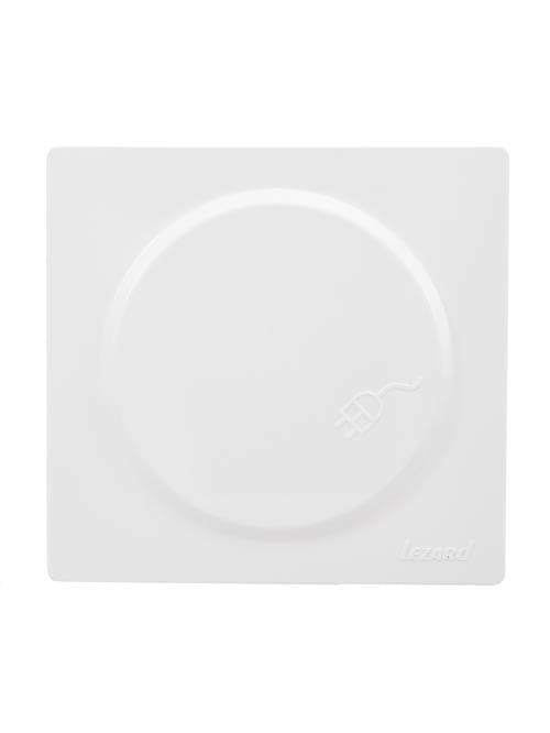 LETO Розетка с заземлением с крышкой белый Lezard 752-0200-123B